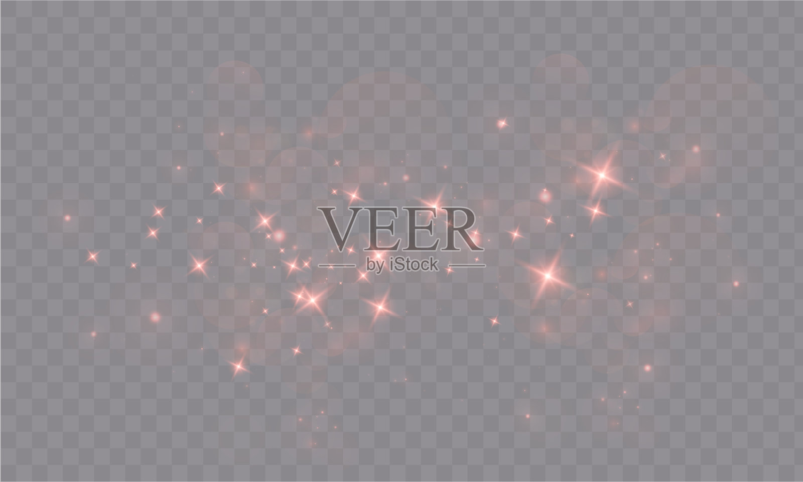 圣诞节闪烁的光点和火花叠加。闪耀的尘埃。散景灯光。红色节日设计。红色尘光。散景灯光效果背景。闪耀尘埃的圣诞背景。插画图片素材