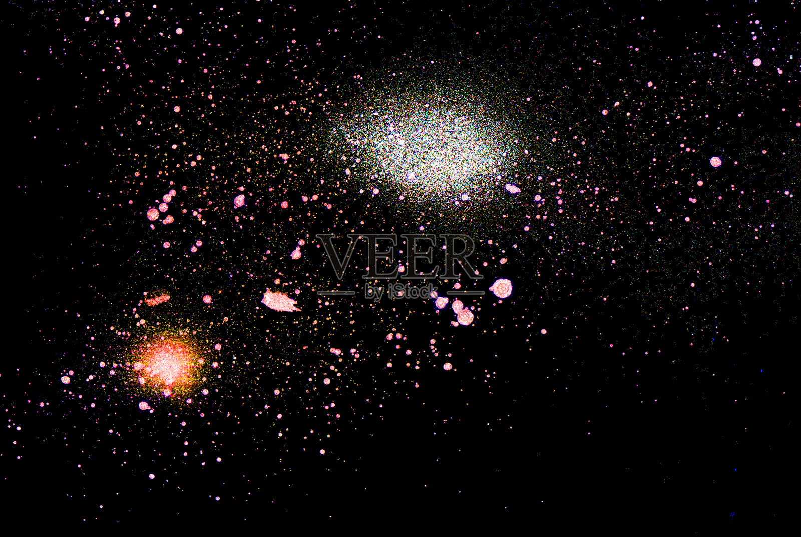 由颜料飞溅组成的抽象艺术作品插画图片素材