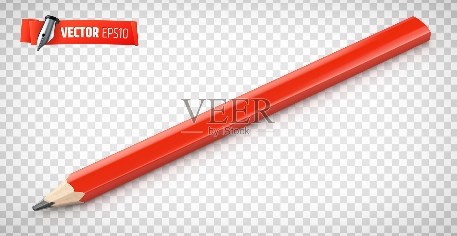 逼真的木工铅笔矢量图插画图片素材