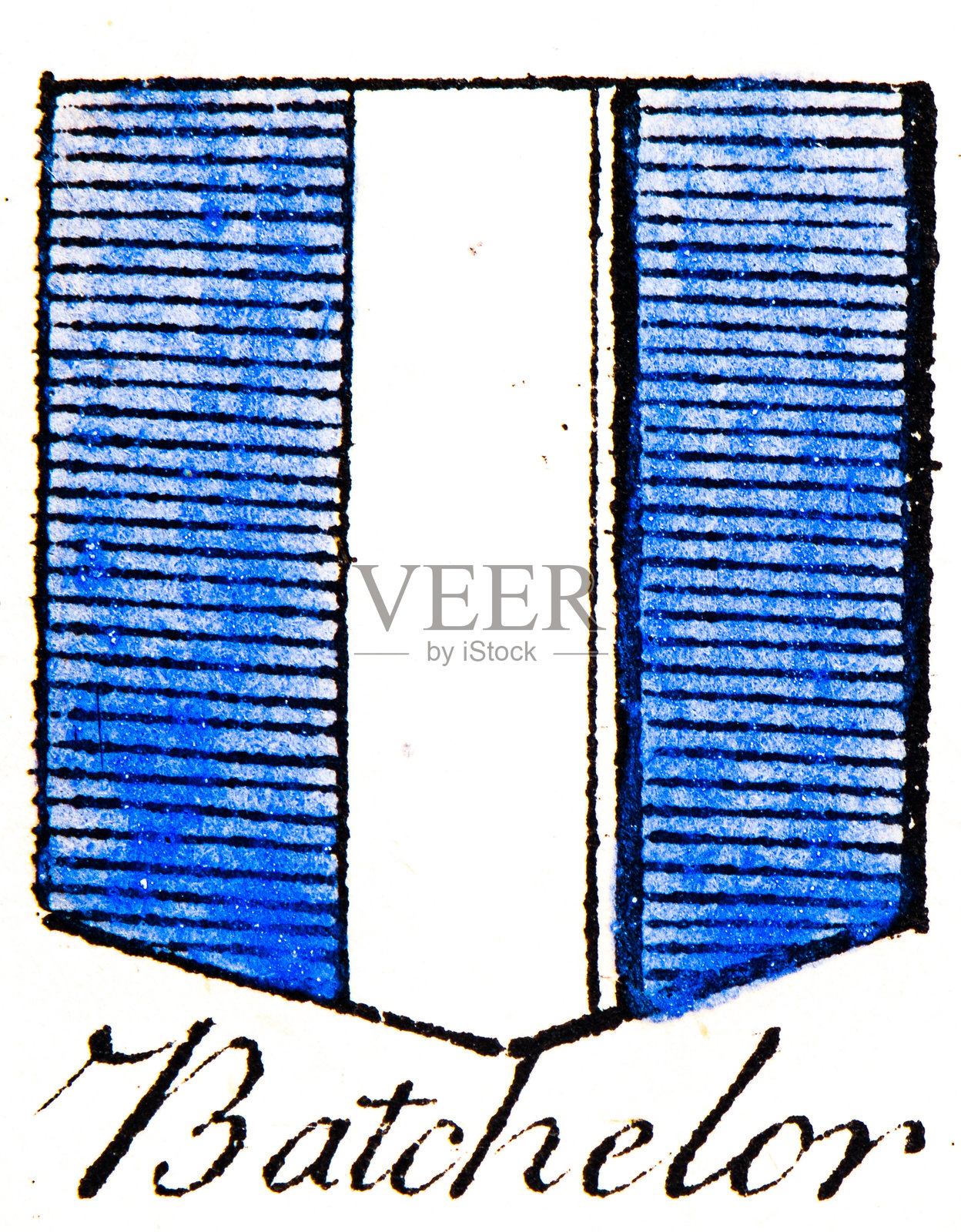 纹章学，纹章元素与家族：学士插画图片素材