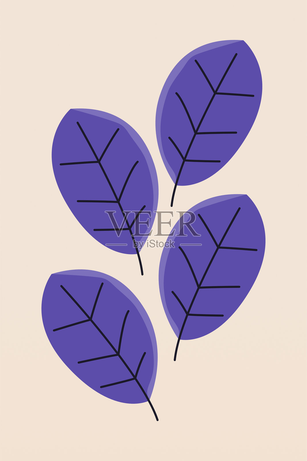 抽象植物花卉插图背景艺术印刷品插画图片素材