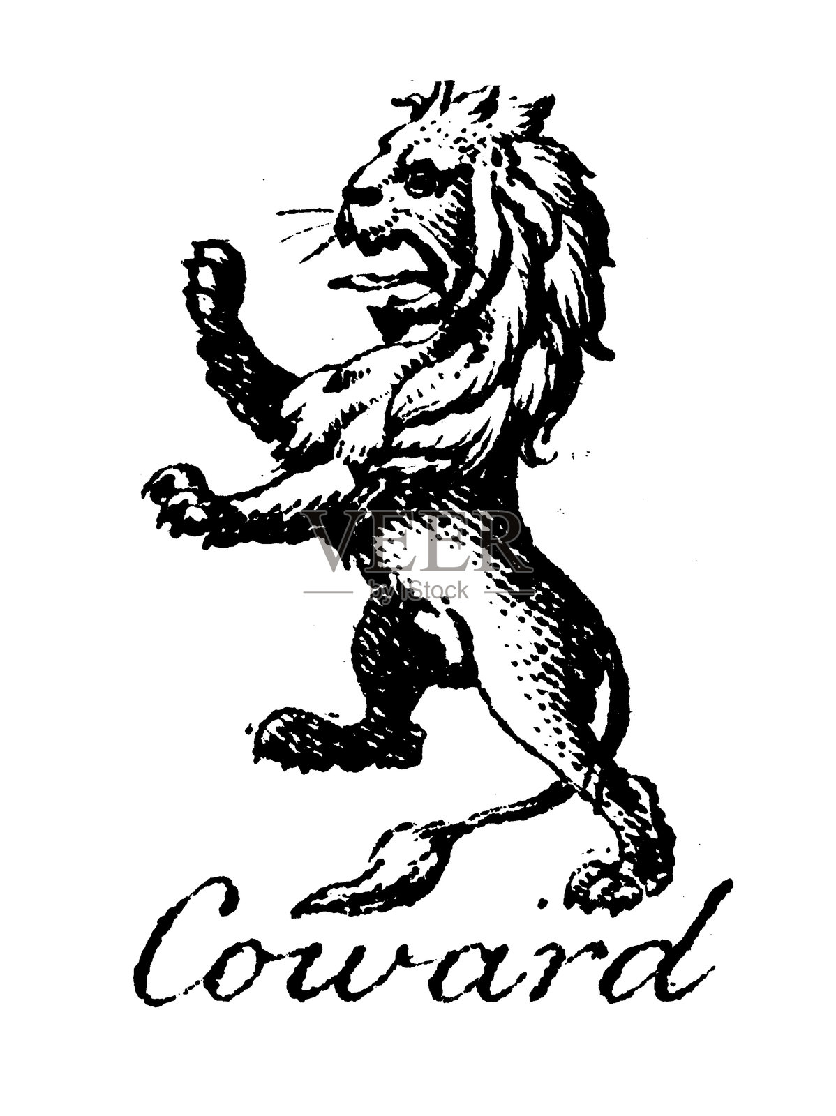 纹章学，徽章元素与家族：懦夫插画图片素材