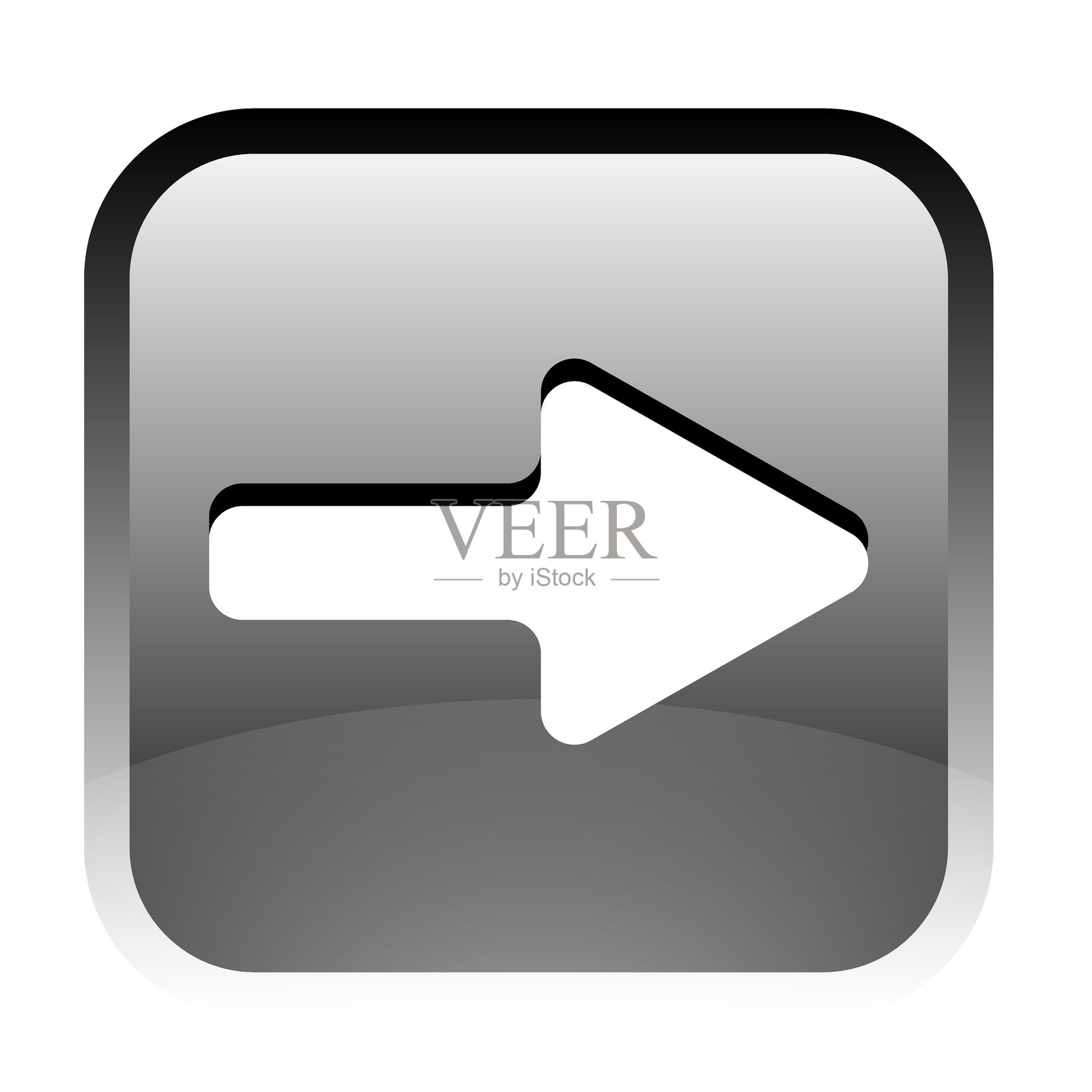 带箭头图标的方形按钮插画图片素材