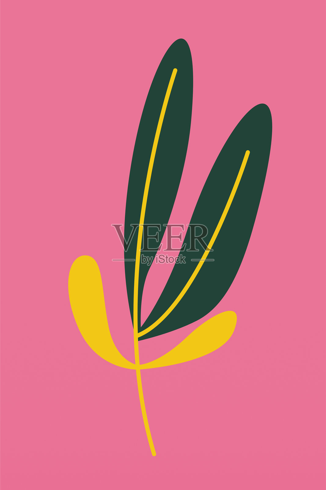 抽象植物花卉插图背景艺术印刷品插画图片素材