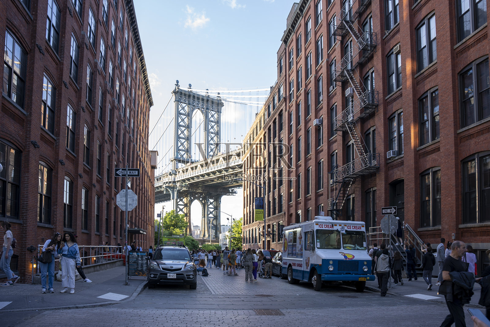 从Dumbo看曼哈顿大桥 - 纽约照片摄影图片