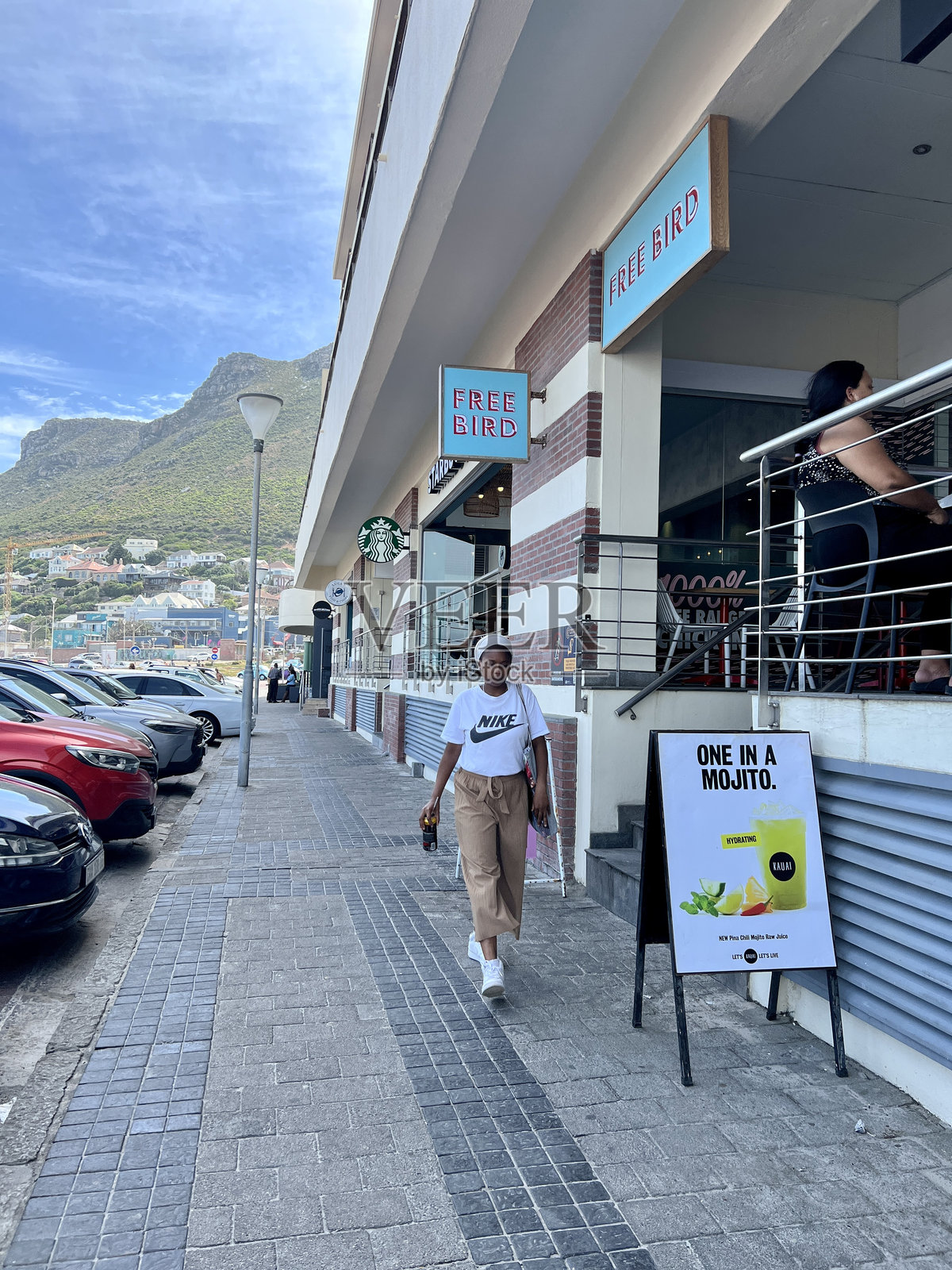 南非穆伊森堡海滩的咖啡店和咖啡馆照片摄影图片