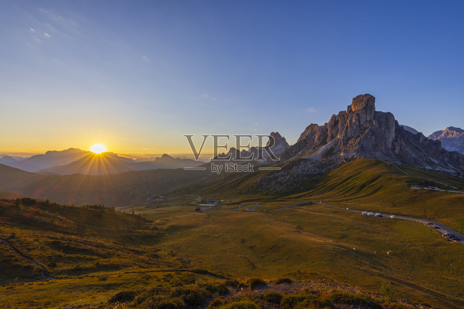 贾乌山口（Passo Giau），多洛米蒂阿尔卑斯山，南蒂罗尔，意大利照片摄影图片