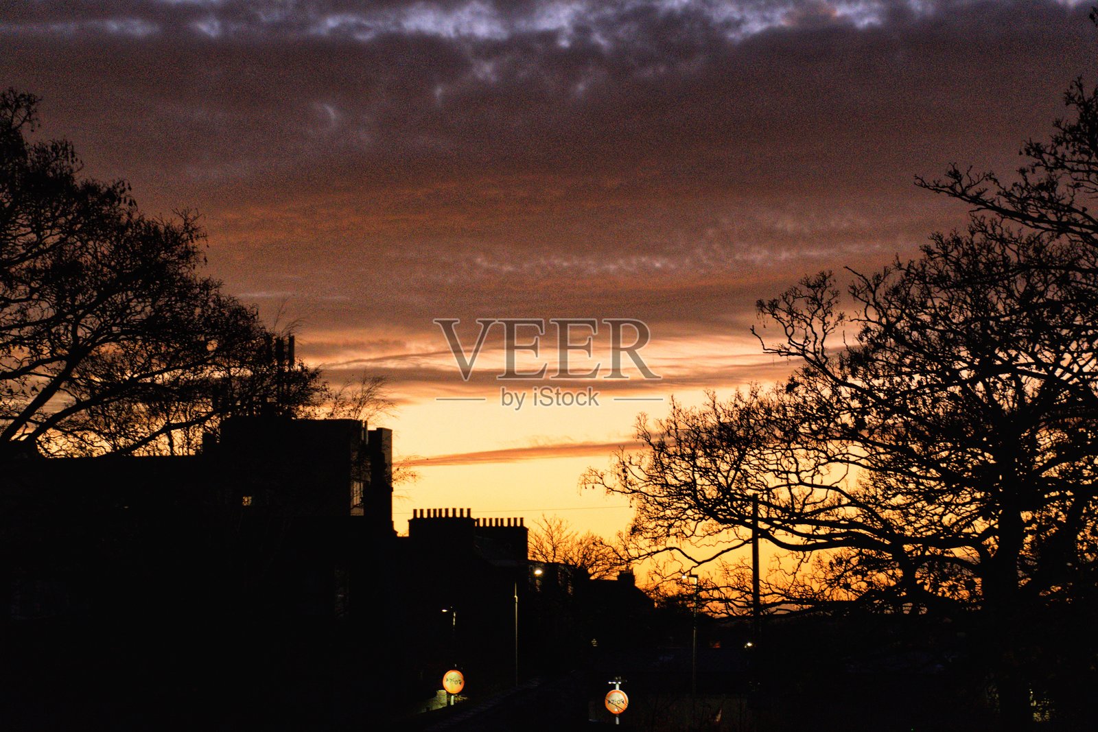 秋天的日落天空照片摄影图片