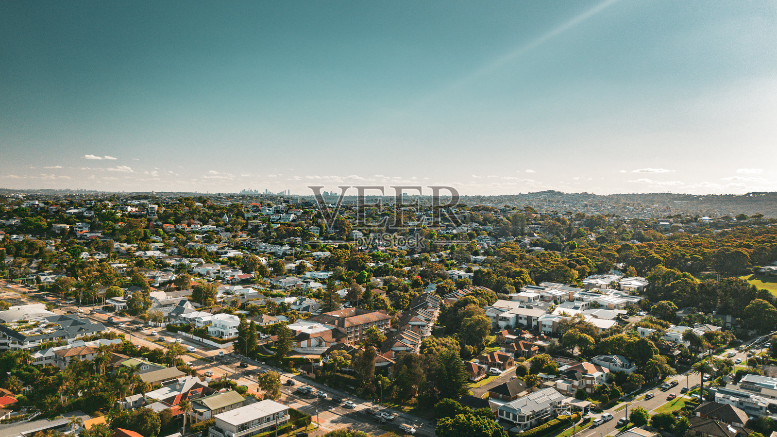 澳大利亚新南威尔士州北部海滩的科拉罗伊海滩风景无人机视角照片摄影图片