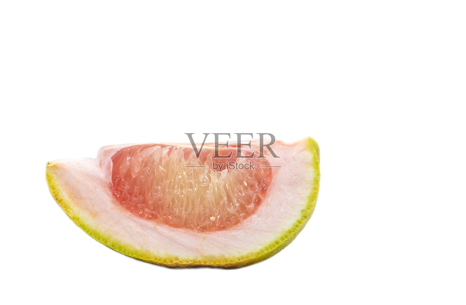 成熟的柚子或葡萄柚特写，孤立在白色背景上，留有空白空间照片摄影图片