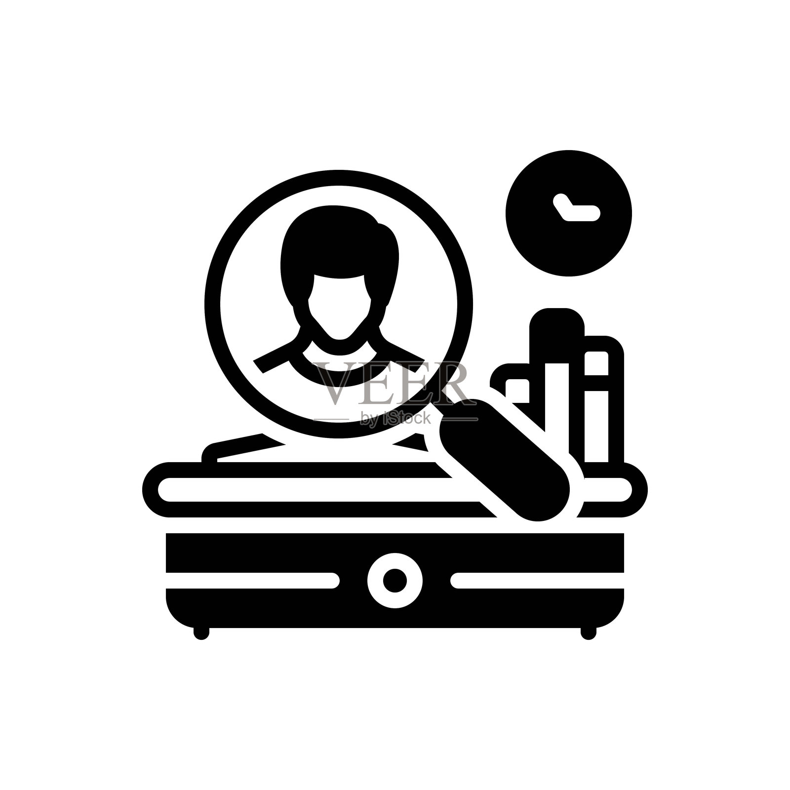 观察观看插画图片素材