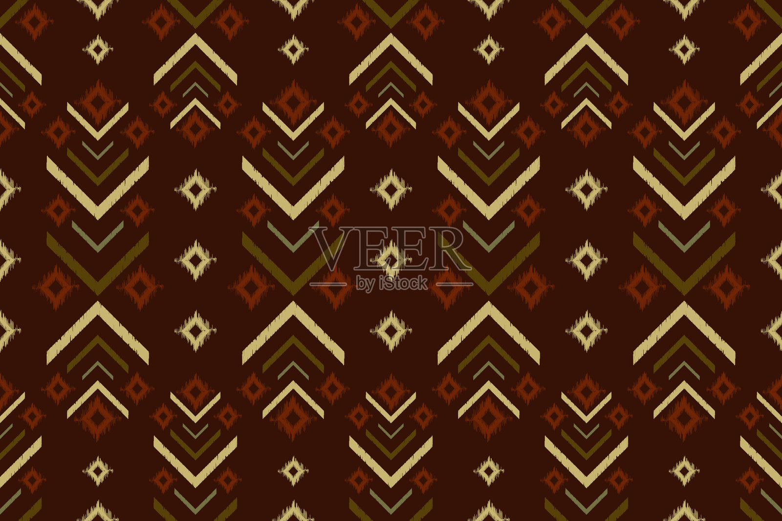 抽象几何伊卡特图案背景。矢量插图。壁纸。背景。插画图片素材