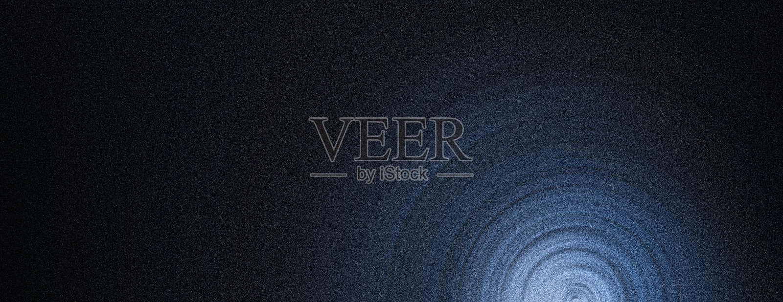 深蓝色颗粒状背景，抽象发光噪声纹理漩涡海报横幅头部设计，留白空间插画图片素材