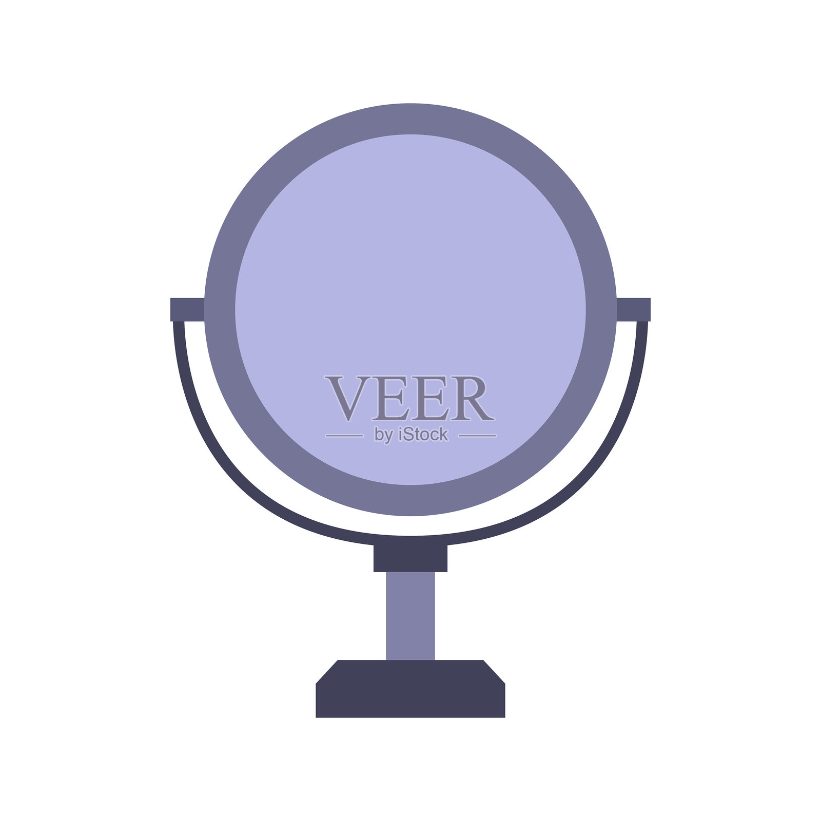 圆形镜子插画图片素材