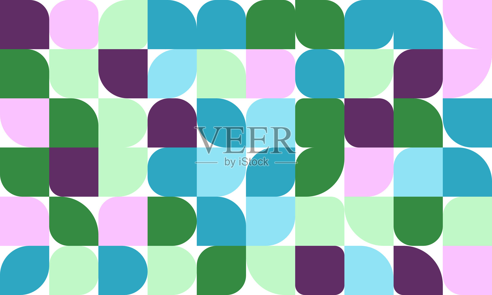 色彩斑斓的几何图形图案插画图片素材