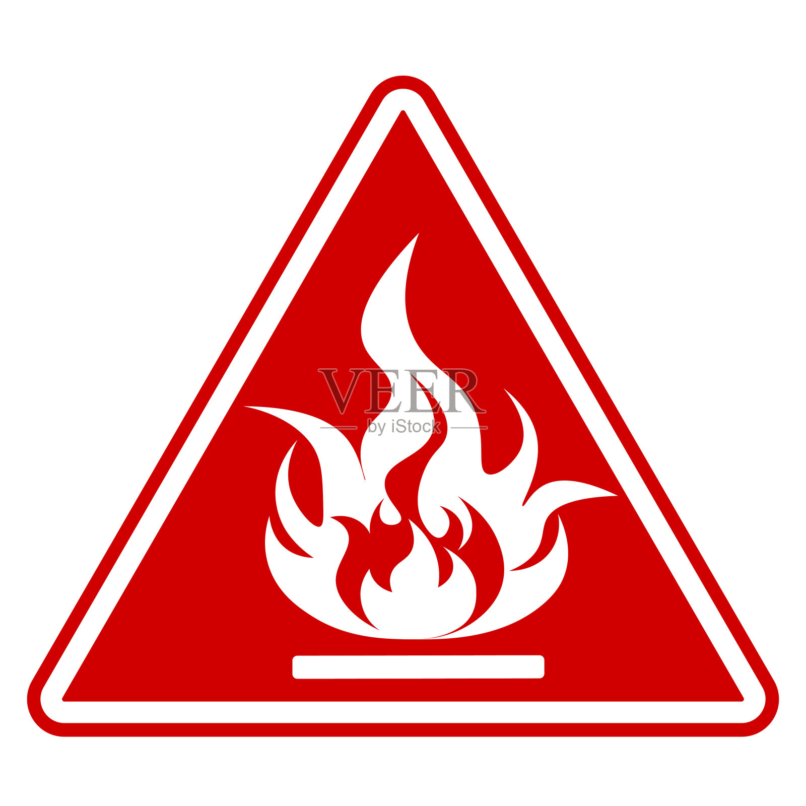 三角形红色警告标志"危险"