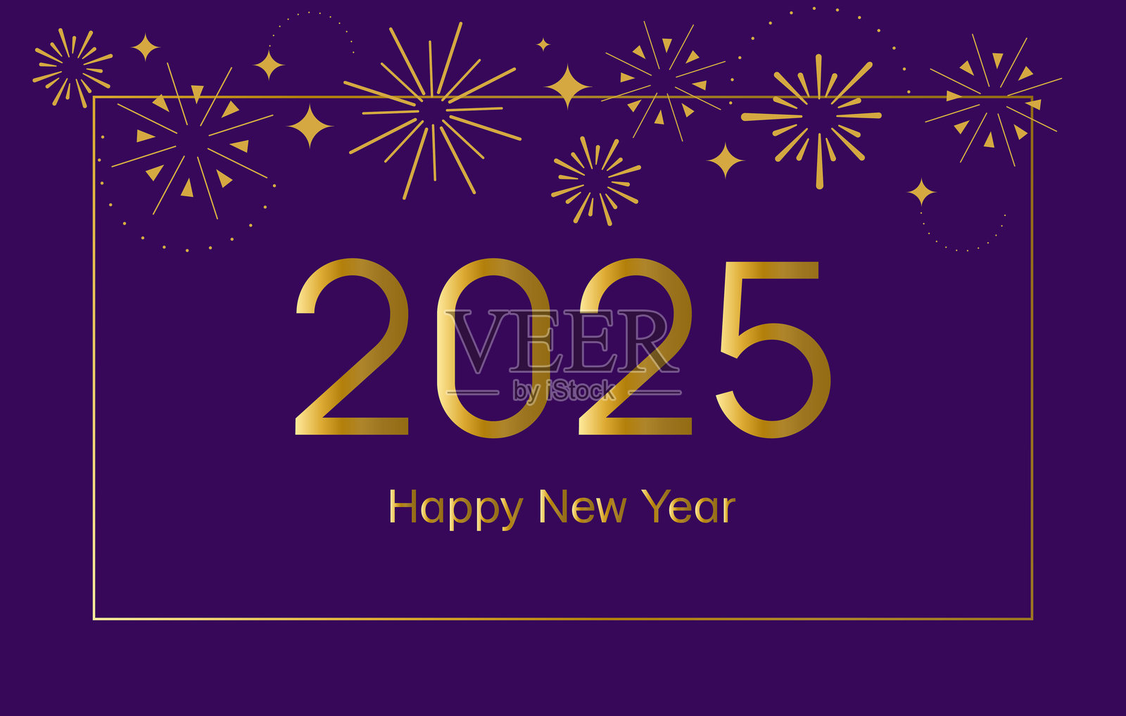 2025年烟花横幅插画图片素材