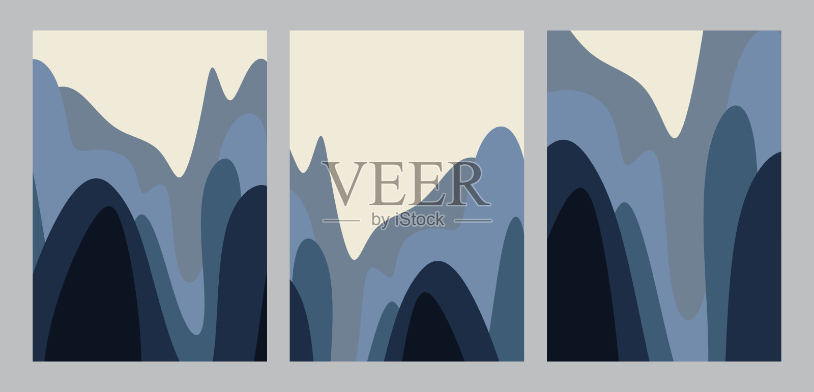 抽象背景和纸雕形状的集合，矢量插图。纸雕模板背景矢量设计用于促销广告海报横幅。插画图片素材