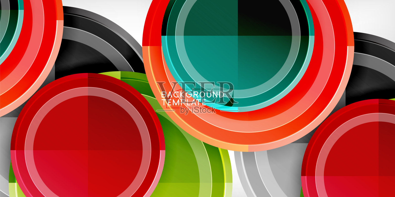 几何设计抽象背景 - 圆形插画图片素材