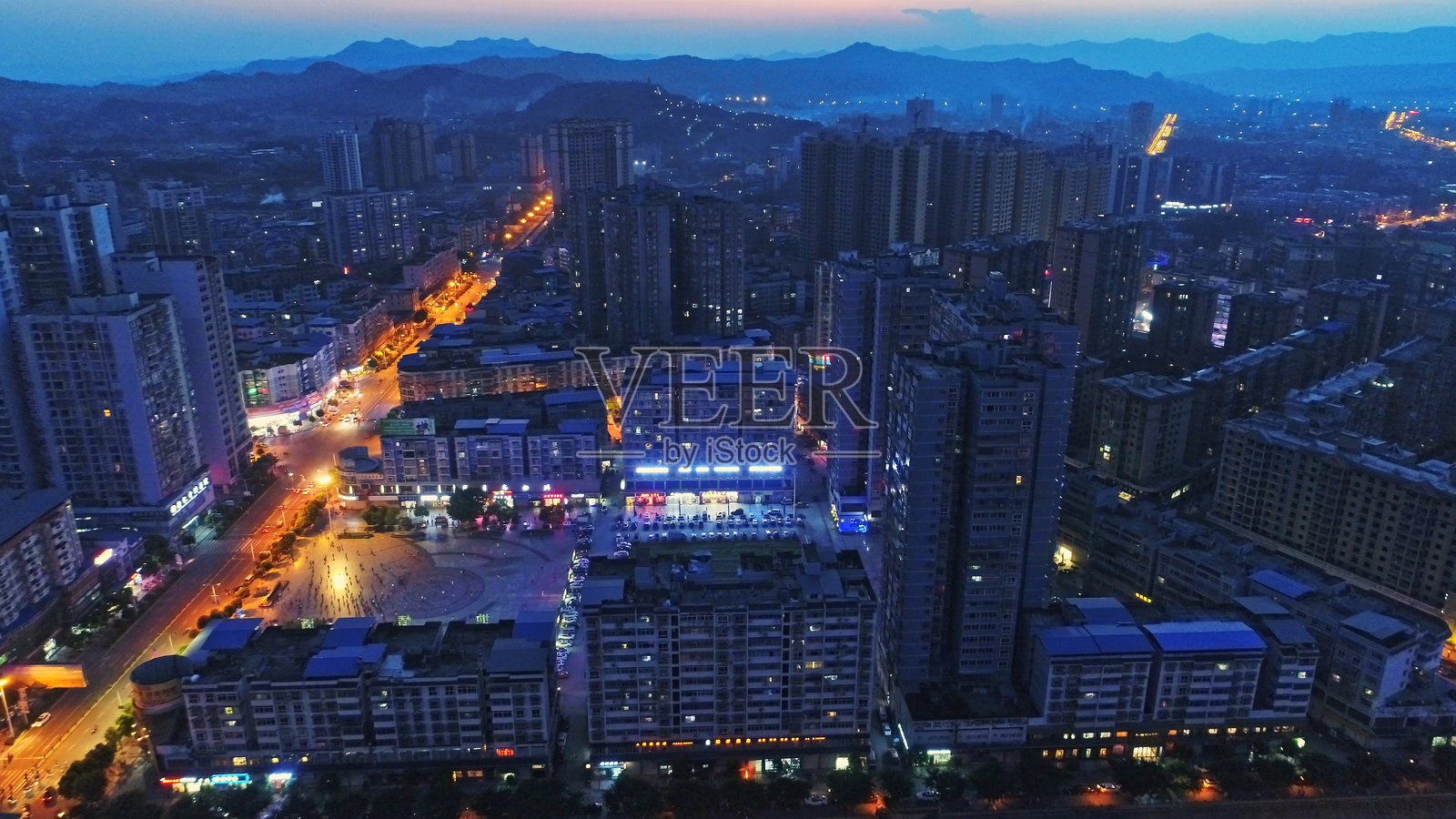 人类居住区，城市天际线，中国，亚洲。照片摄影图片