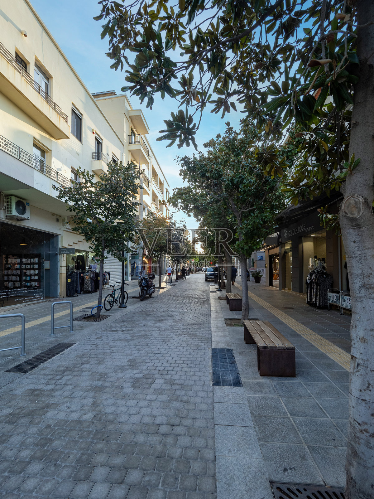 克里特岛哈尼亚的卡拉伊斯卡基街照片摄影图片