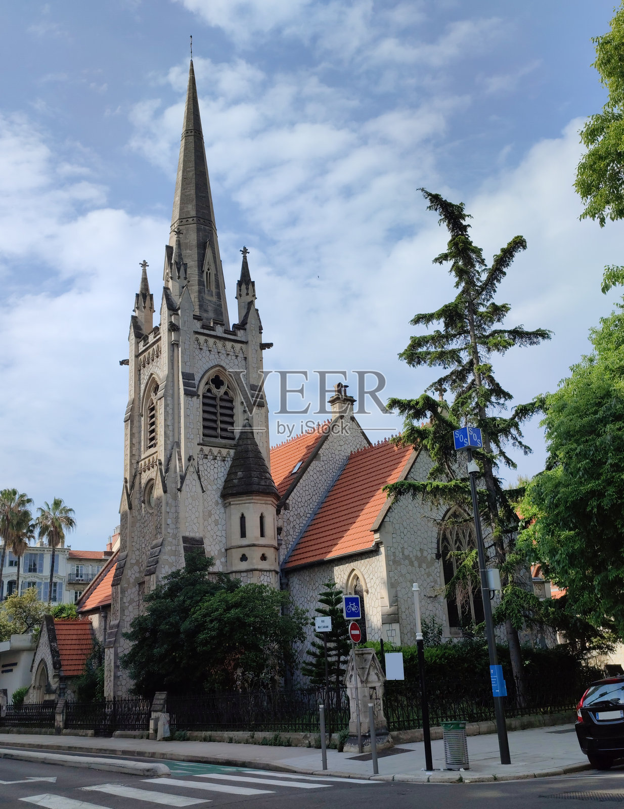 法国南部尼斯的圣灵联合基督教会照片摄影图片