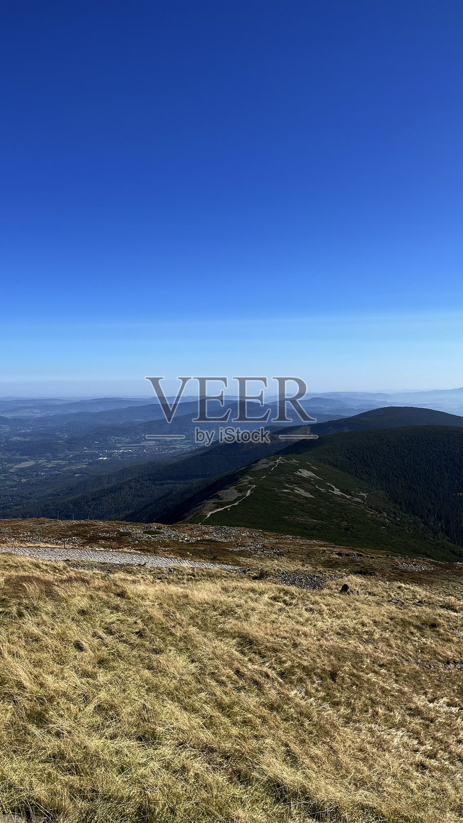 全景，通往波兰斯涅日卡山顶的登山小径。山地风景照片摄影图片