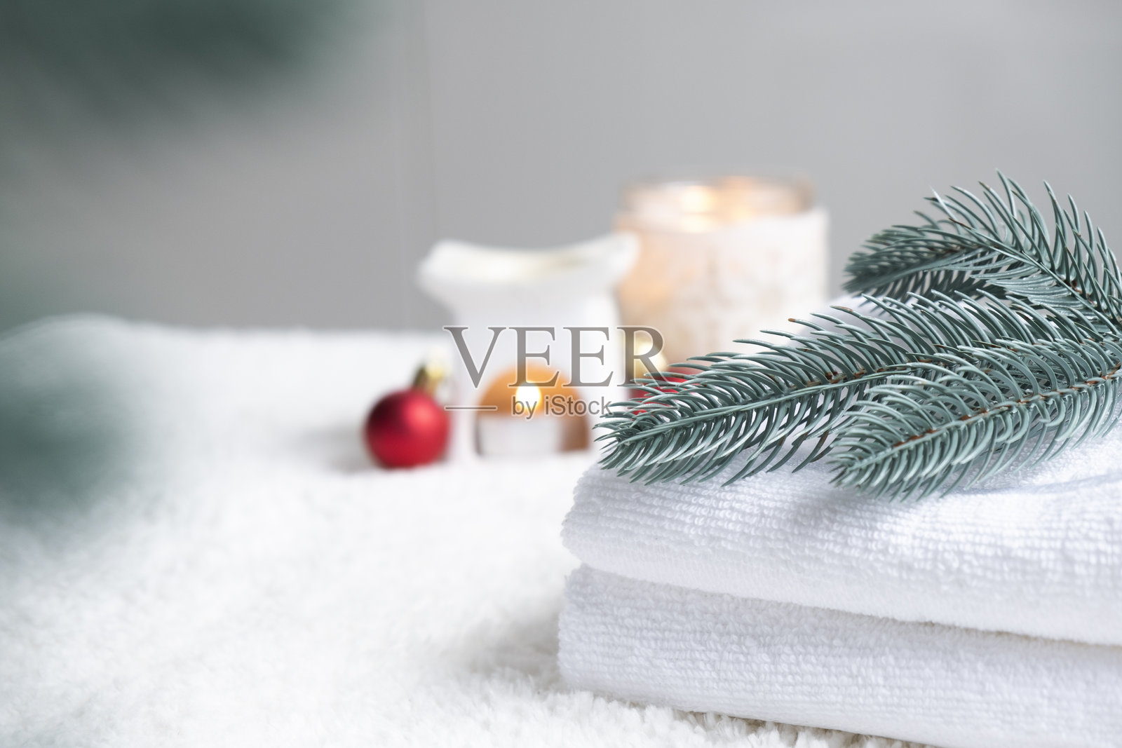 圣诞水疗照片摄影图片