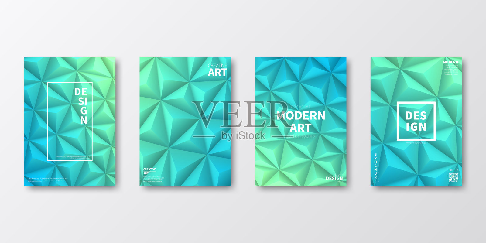 宣传册模板布局，蓝色封面设计，商业年度报告，传单，杂志插画图片素材