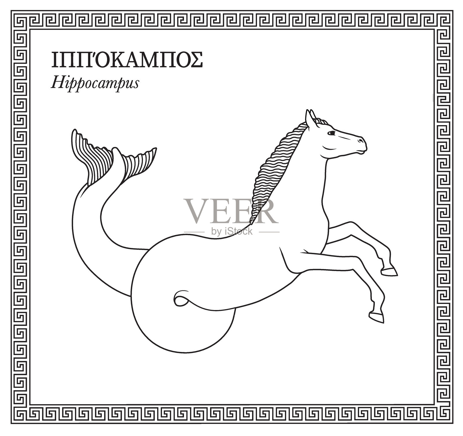 海马体插画图片素材