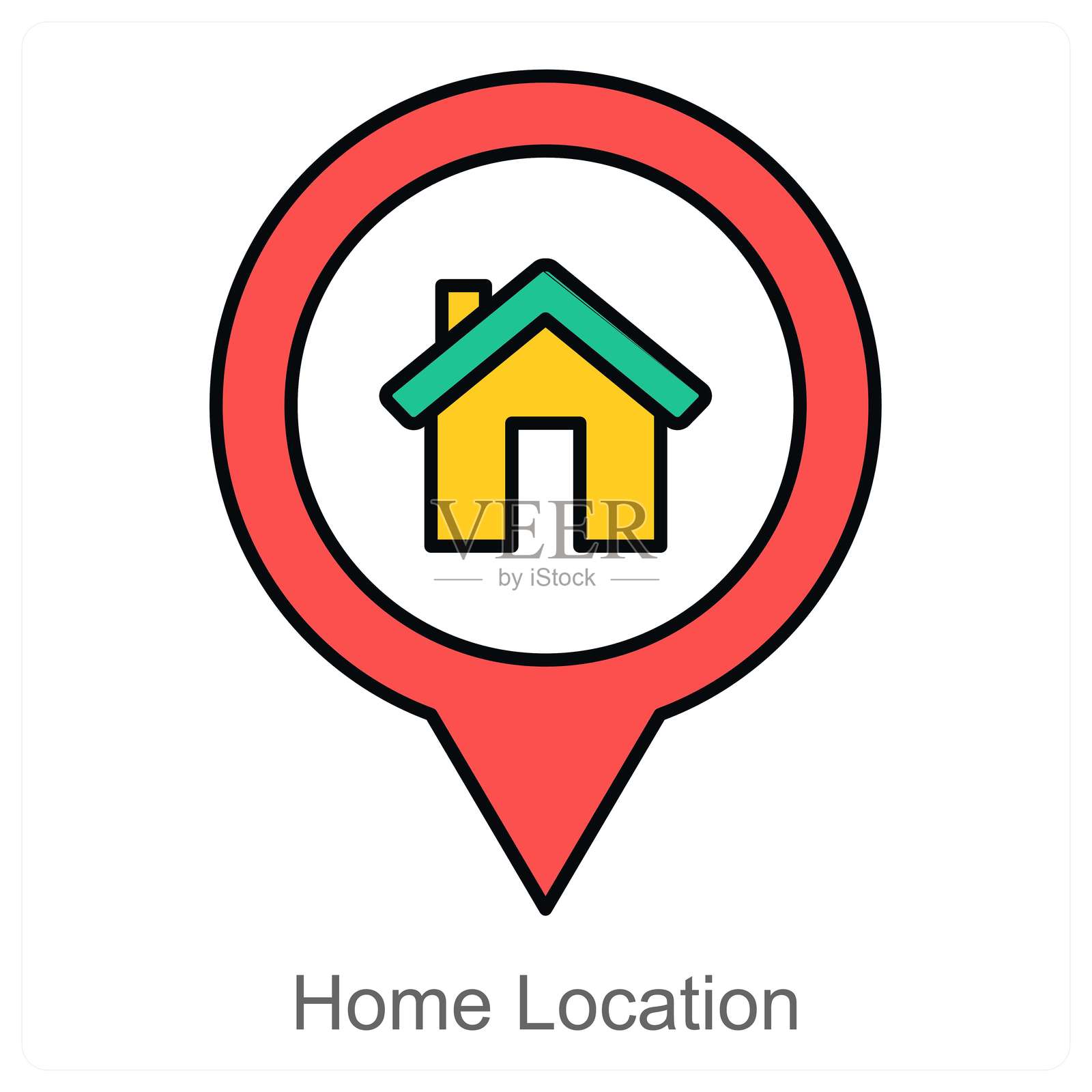 家庭位置插画图片素材