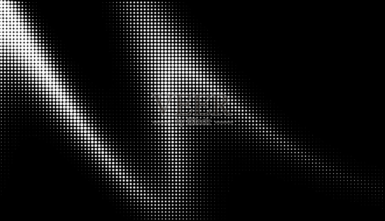 单色渐变半色调点背景。矢量插图。黑色背景上的抽象磨砂点。插画图片素材