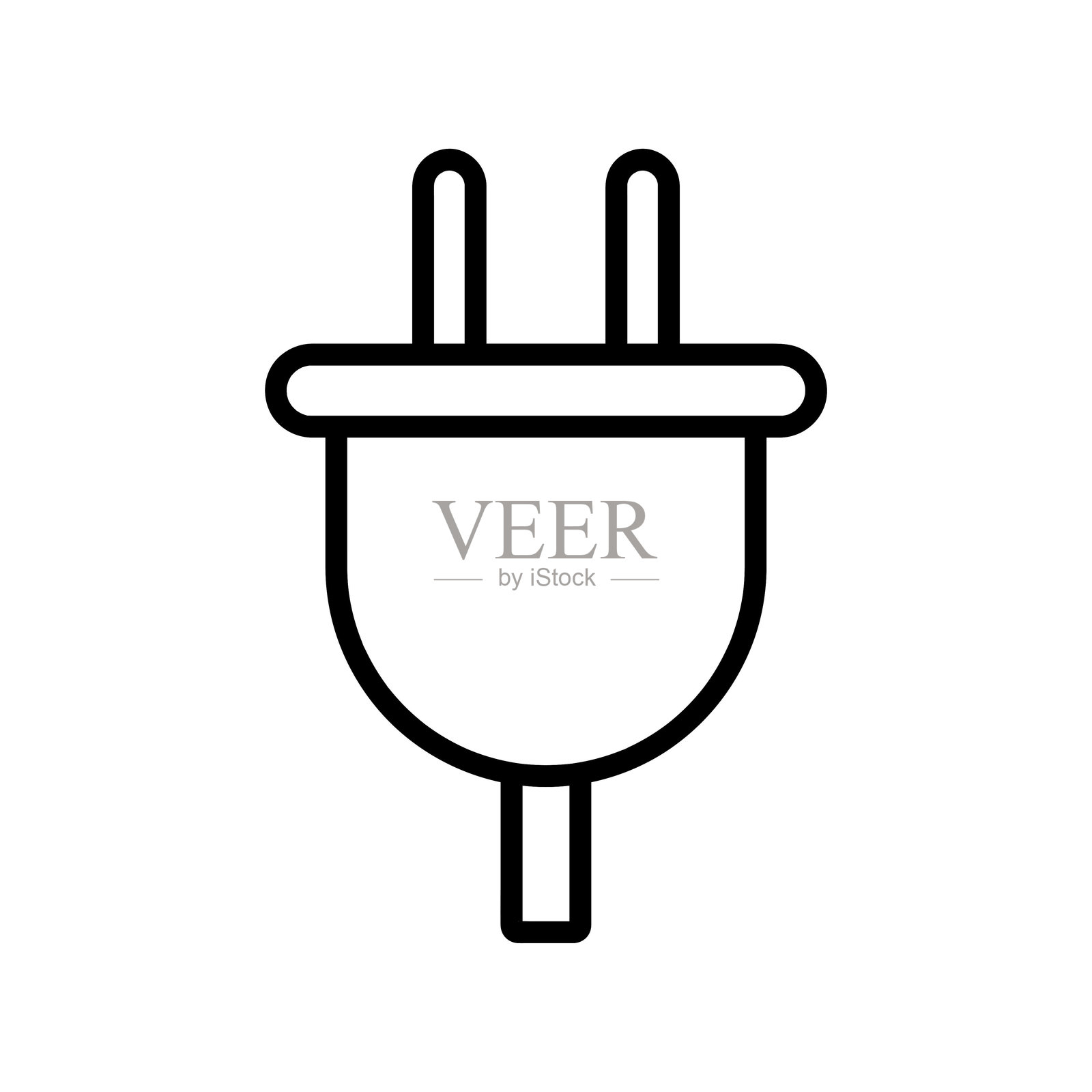 电源插头矢量图标符号图形独立标志网页图标设计插画图片素材