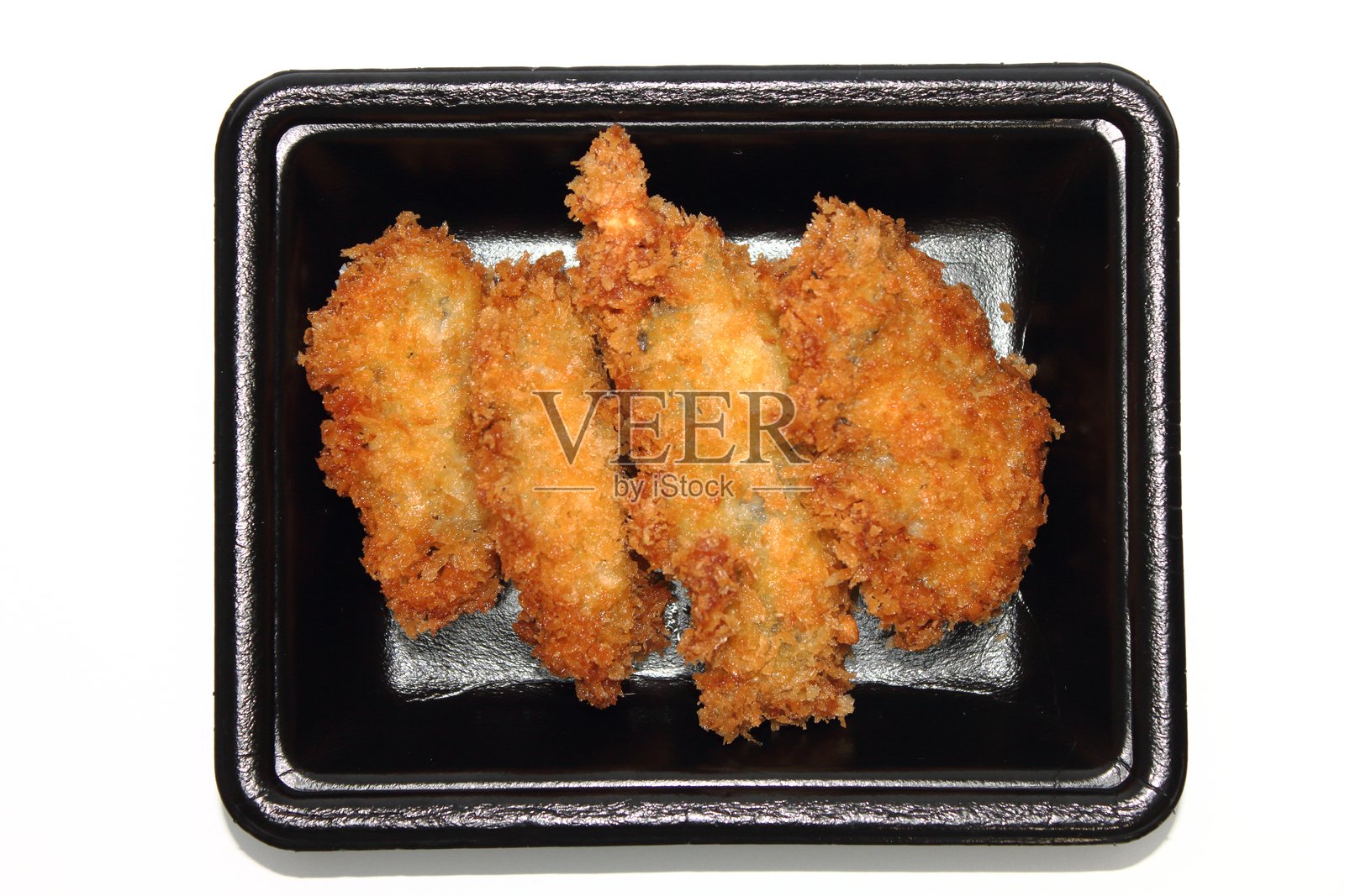 热乎乎、鲜美可口的油炸生蚝照片摄影图片