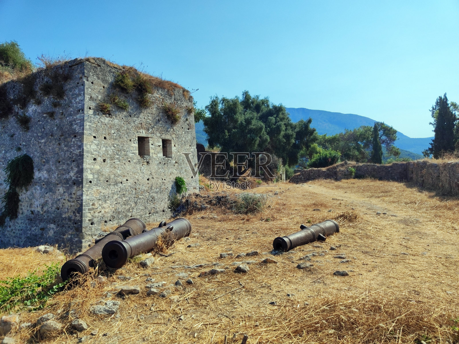 希腊伊奥尼亚海岸的帕尔加镇照片摄影图片