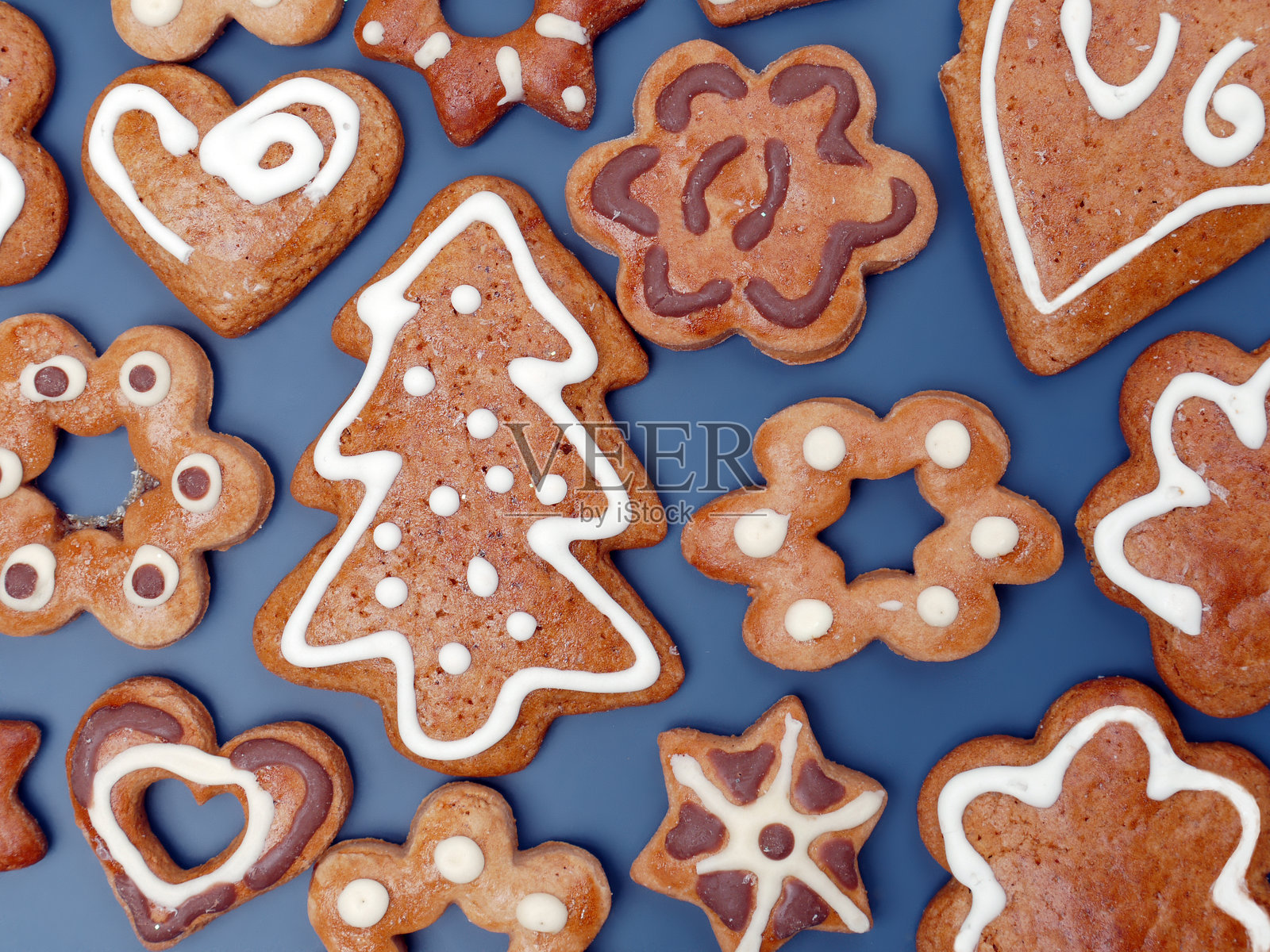 圣诞姜饼饼干照片摄影图片