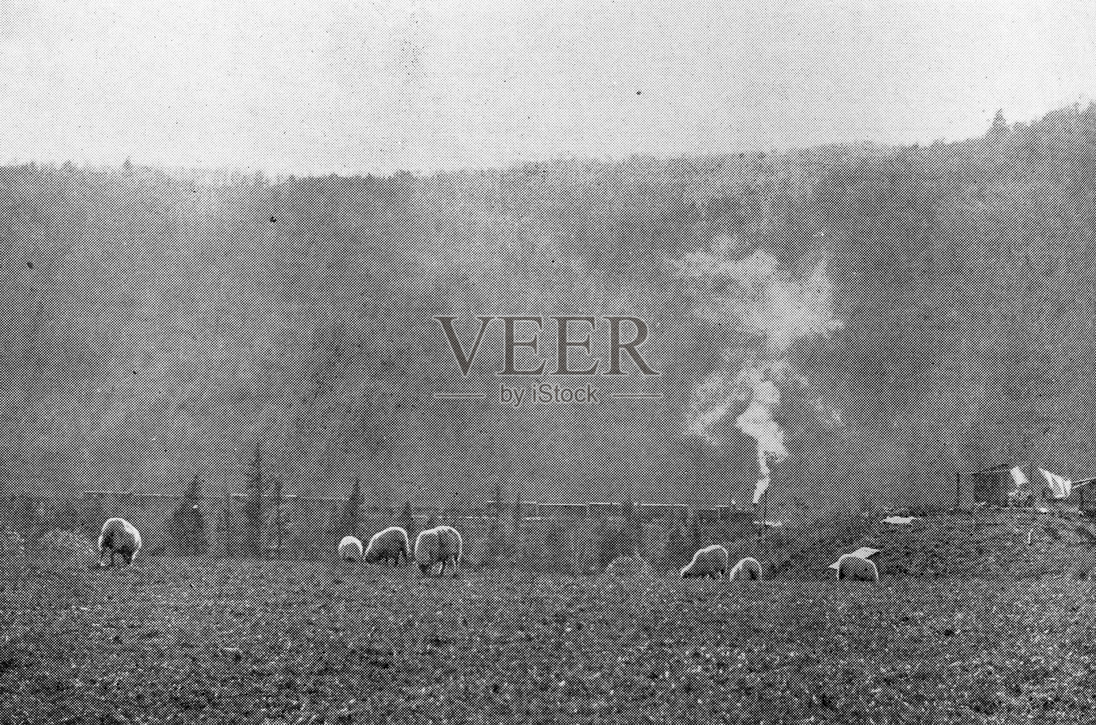 马萨诸塞州富兰克林县的古老图像：霍萨克隧道插画图片素材