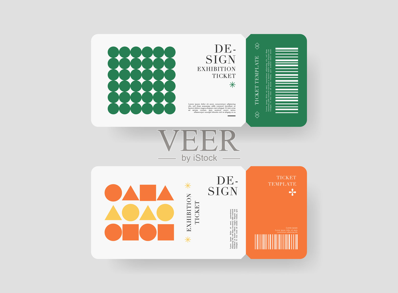 活动票据模板集。插画图片素材