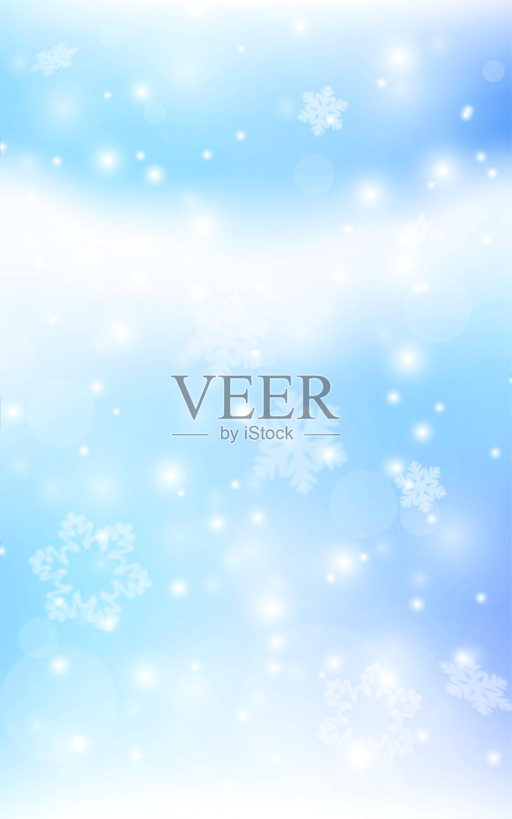 圣诞卡片或壁纸的雪景背景。晶莹的雪。冬季背景。雪花飘落的冰冻贺卡。插画图片素材