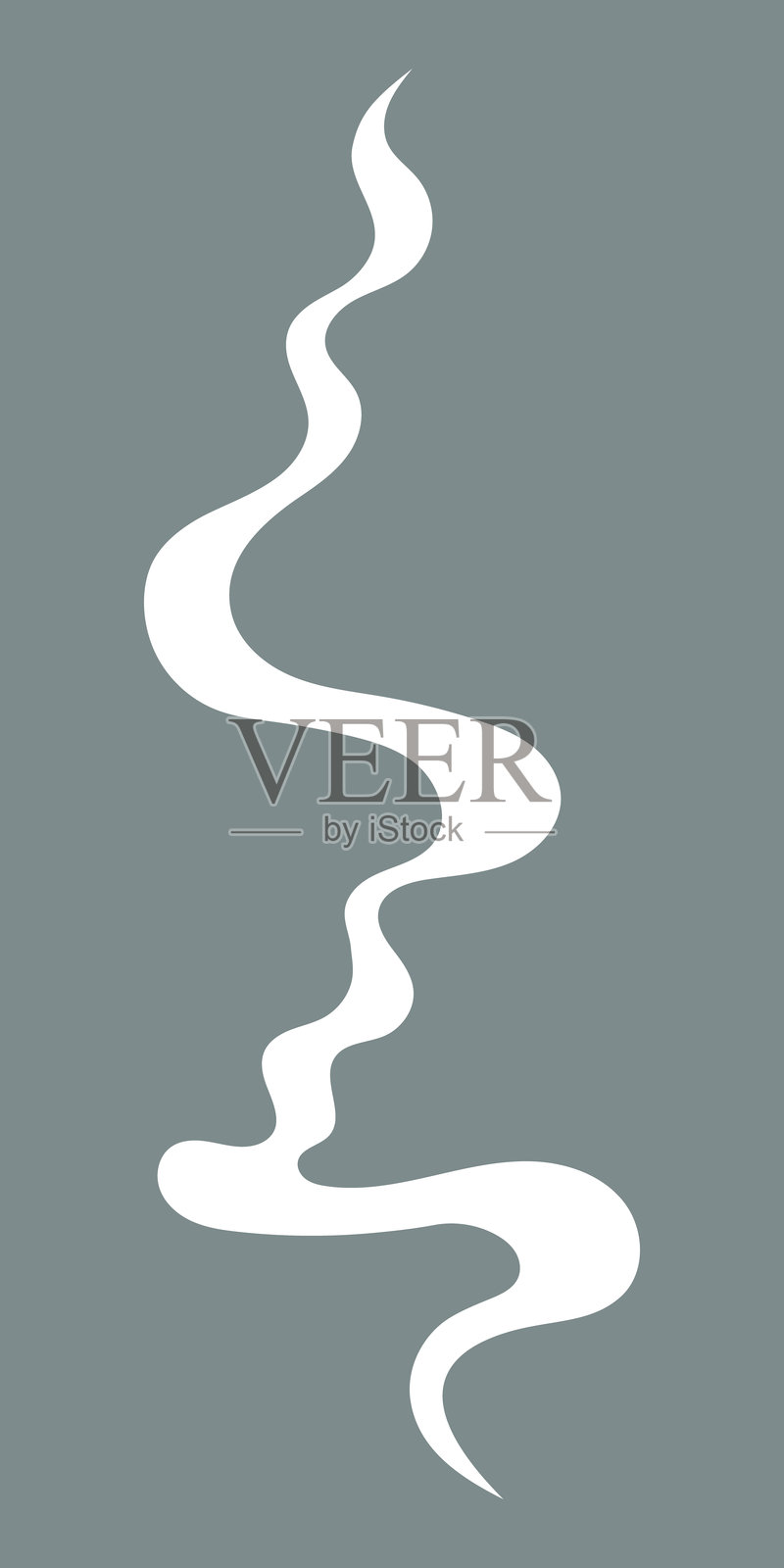 上升的蒸汽。烟雾的轮廓，香水的香气，香烟烟雾。不愉快的气味或臭味，空气中的有毒烟雾和气体。插画图片素材