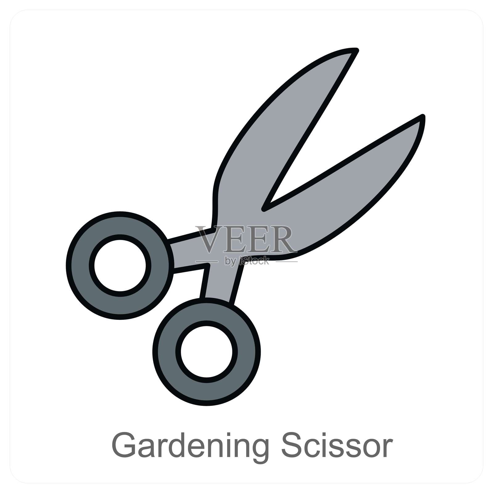 园艺剪刀插画图片素材