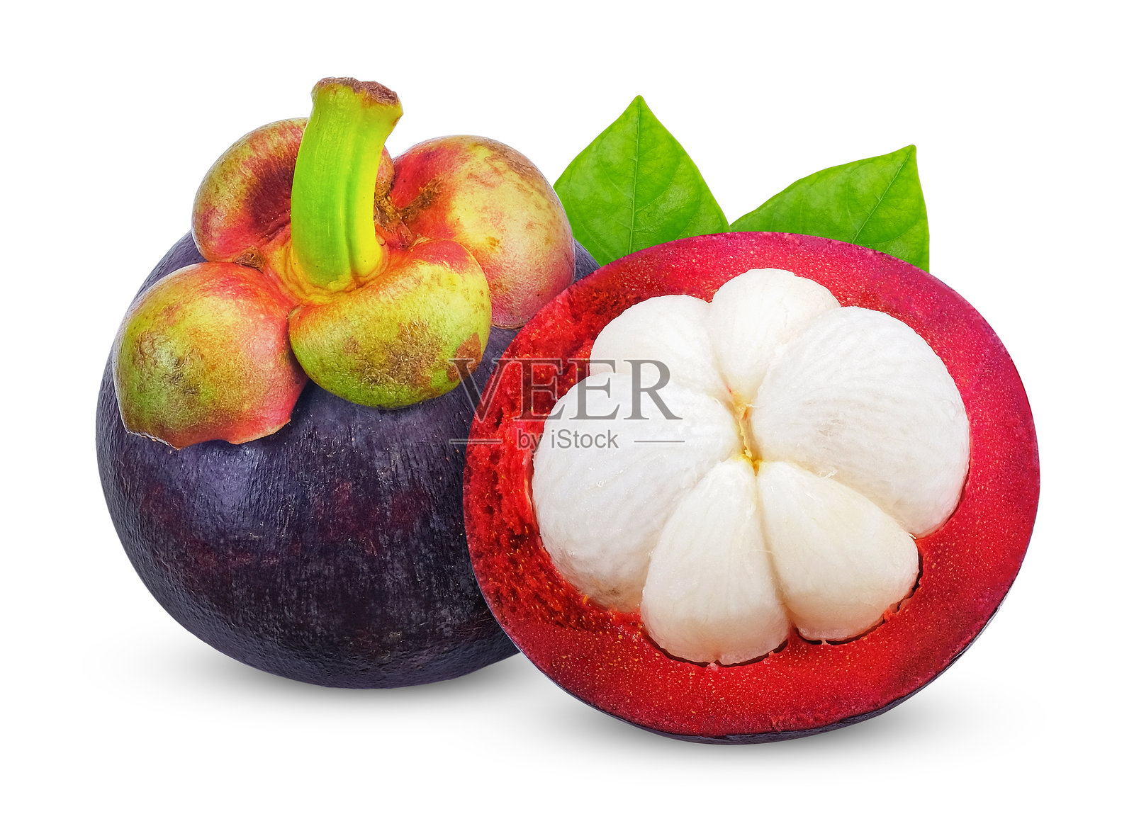 山竹孤立在白色背景上照片摄影图片