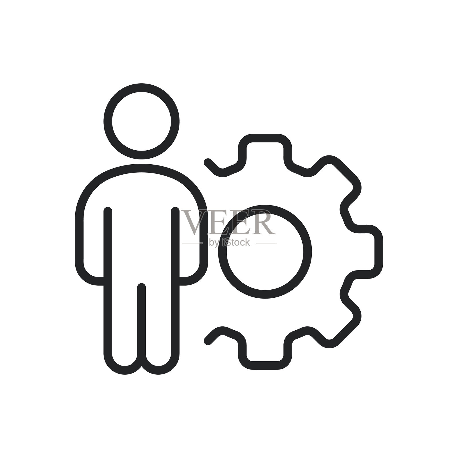 个人发展细线图标。可编辑的线条和透明背景上的完美像素。插画图片素材