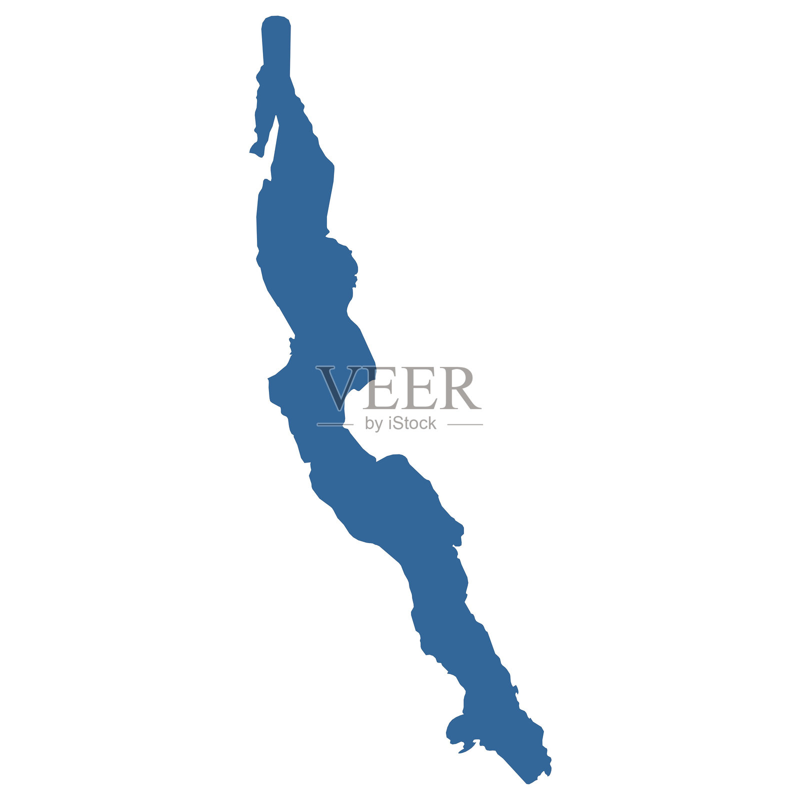 坦噶尼喀湖轮廓插画图片素材