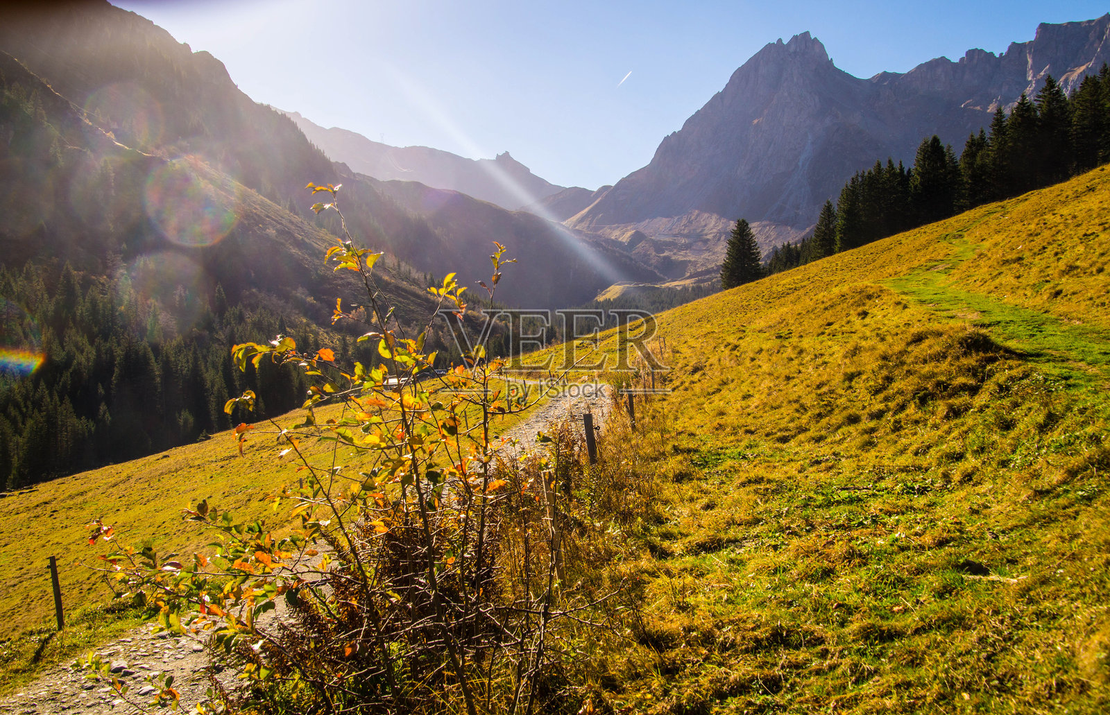 法国阿尔卑斯山秋季风景照片摄影图片