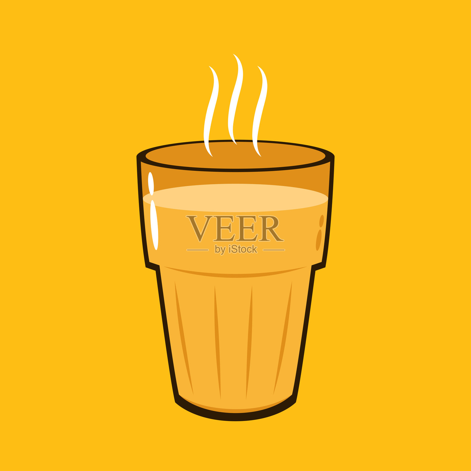 印度热饮矢量图。印度茶图标。茶是印度饮品。喀拉拉邦茶馆插图矢量EPS。印度喀拉拉邦路边。喀拉拉邦茶馆线条画。喀拉拉邦老街。插画图片素材