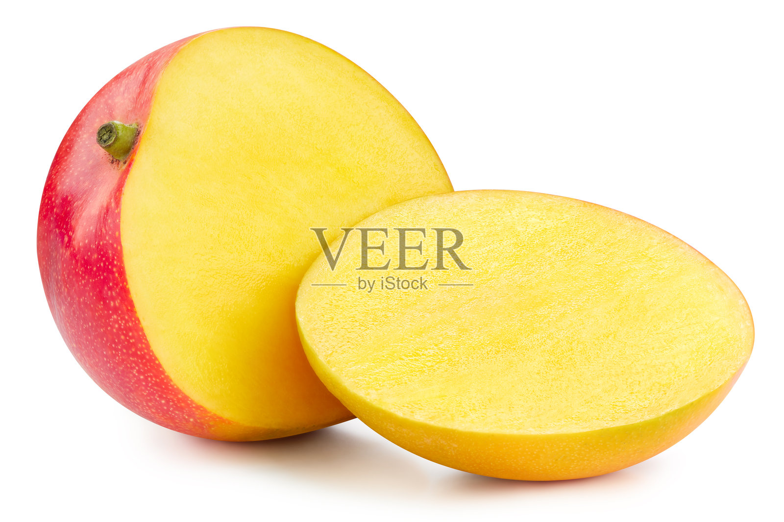 新鲜有机芒果，孤立剪切路径照片摄影图片