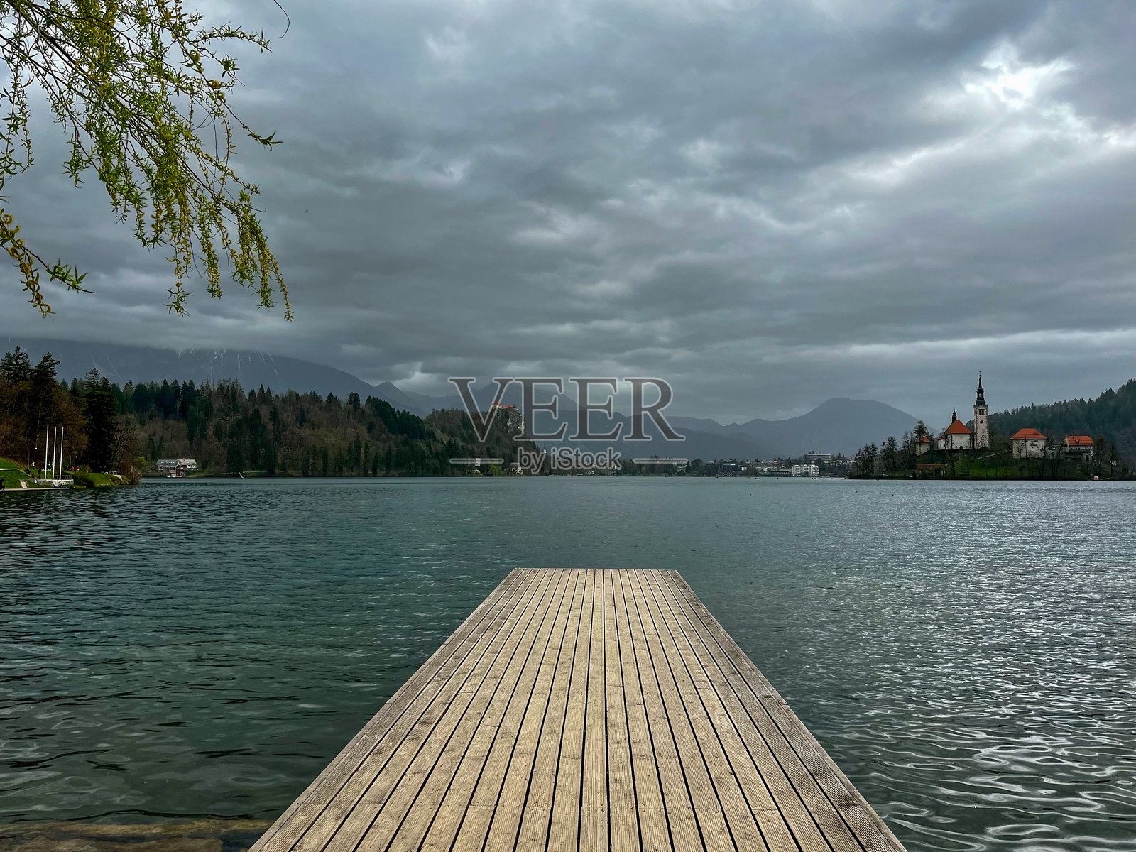 斯洛文尼亚的布莱德湖照片摄影图片