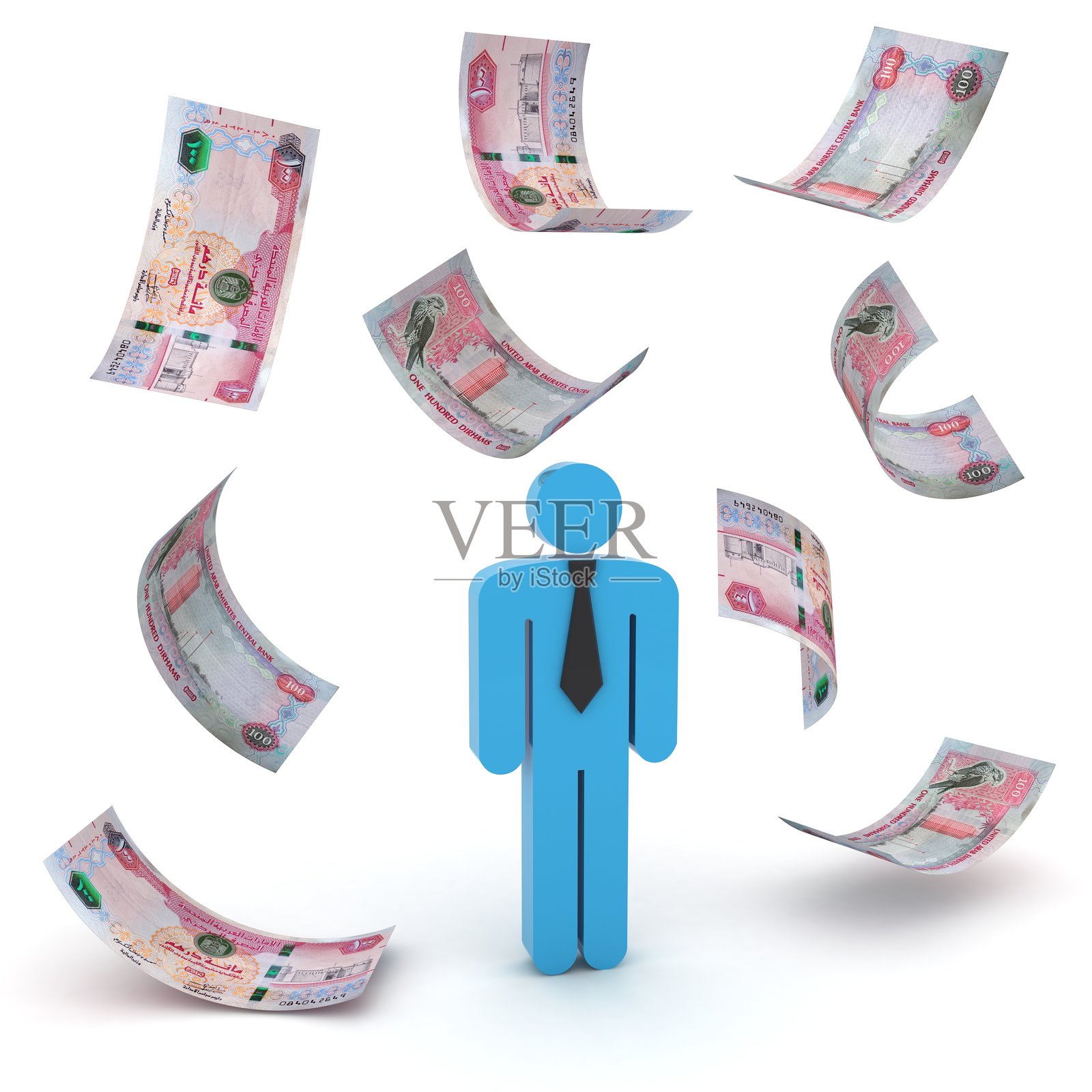 阿联酋迪拉姆贬值的金融危机照片摄影图片