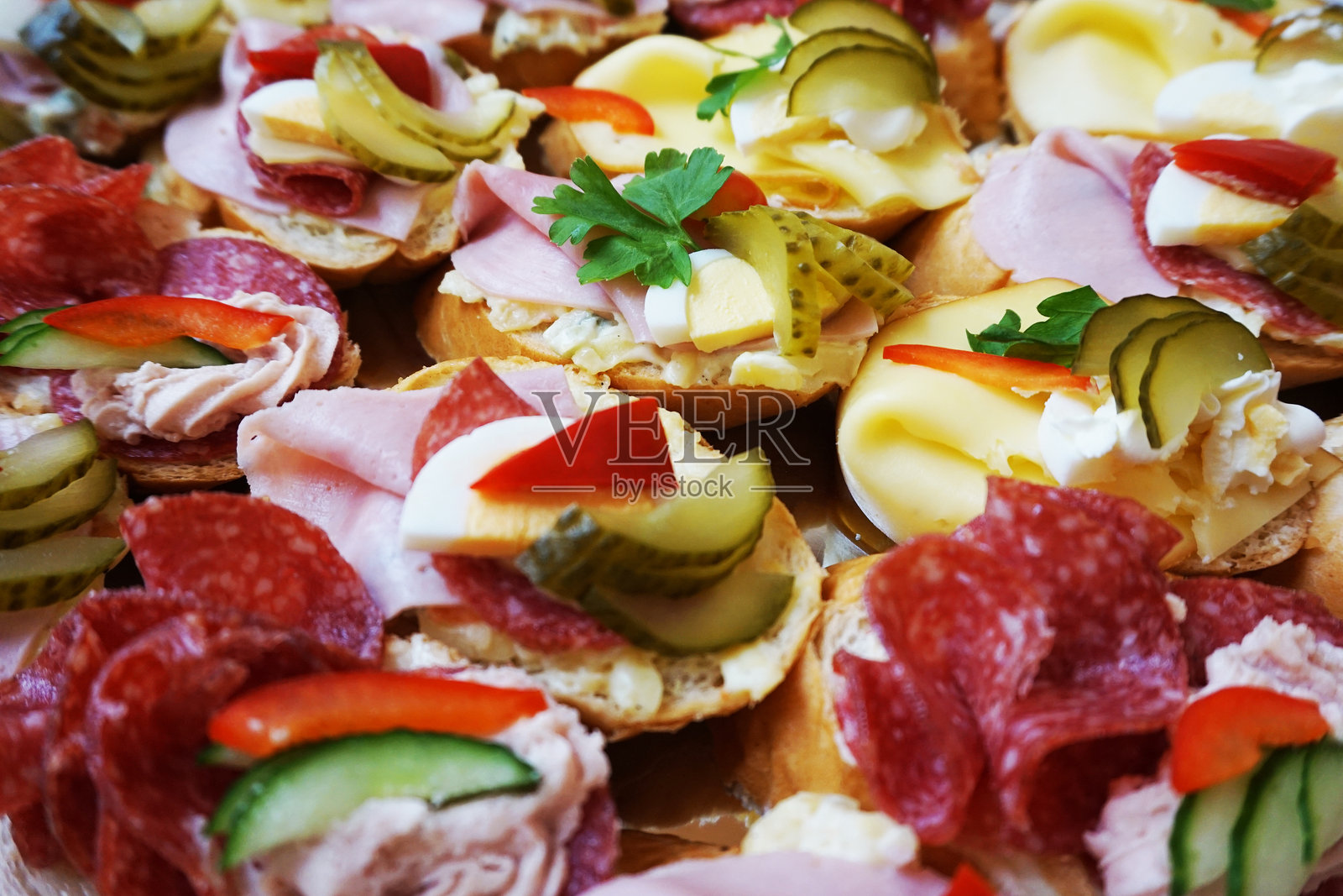 捷克特色单面三明治背景照片摄影图片